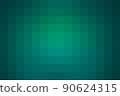 Gradient green background. Geometric texture from green squares. A backing of mosaic squares. Abstract pixel green backdrop for publication, design, poster, calendar, post, screensaver, wallpaper 90624315