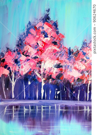Abs color oil painting landscape on canva Abs color oil painting landscape on canva 90624670