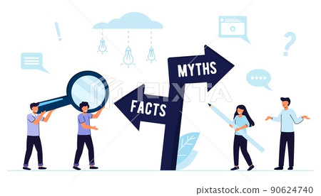 Myths and facts Information accuracy in flat tiny persons concept 90624740