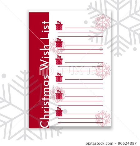 Christmas Wishlist Christmas Wish List page template Happy New Year 90624887