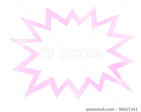 Surprise balloon frame illustration drawn in watercolor with pink pass Other colors available 90625341