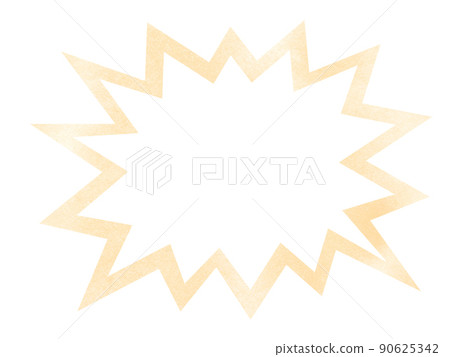 Surprise balloon frame illustration drawn in watercolor Orange with pass Other colors available 90625342