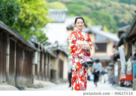 Kimono women Kyoto women's trip Kimono women Kyoto women's trip 90625518