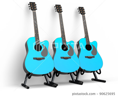 Set of acoustic guitar isolated on white background. Set of acoustic guitar isolated on white background. 90625695
