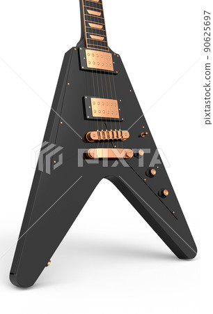 Close-up Electric acoustic guitar isolated on white background. Close-up Electric acoustic guitar isolated on white background. 90625697