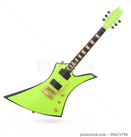 Electric acoustic guitar isolated on white background. 90625790