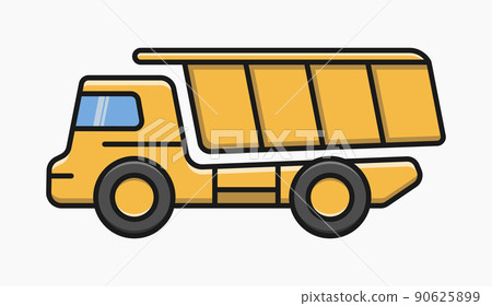 construction dump truck icon vector flat illustration construction dump truck icon vector flat illustration 90625899