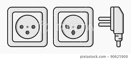 power outlet plug israeli type h vector flat illustration power outlet plug israeli type h vector flat illustration 90625908