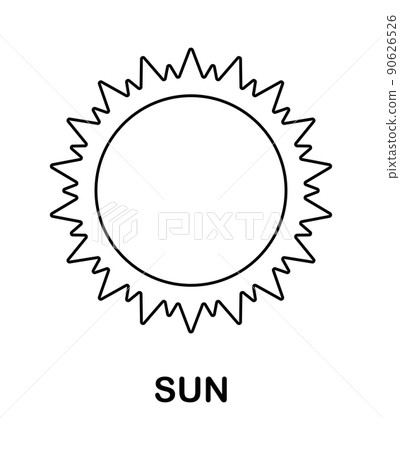 coloring page for sun