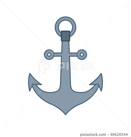 Anchor isolated on white background - Stock Illustration [90626544] - PIXTA