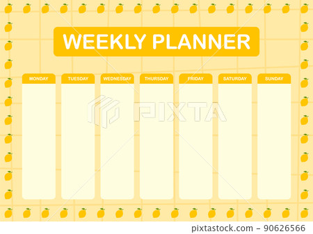 Daily and weekly planner with Lemon Daily and weekly planner with Lemon 90626566