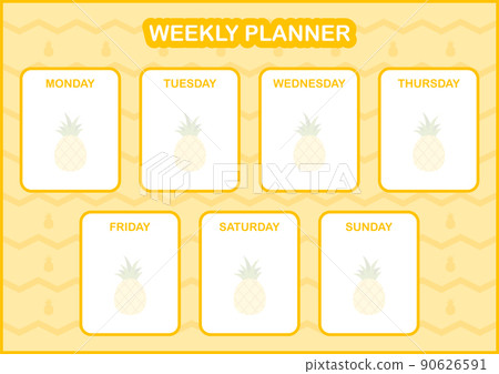 Daily and weekly planner with Pineapple Daily and weekly planner with Pineapple 90626591