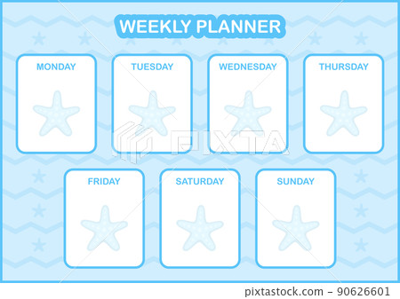 Daily and weekly planner with Starfish Daily and weekly planner with Starfish 90626601