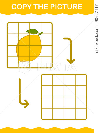 Copy the picture with Lemon. Worksheet for kids Copy the picture with Lemon. Worksheet for kids 90627117
