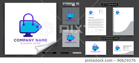 prize tag, monitor, lcd, shopping bag, online shop logo Ideas. Inspiration logo design. Template Vector Illustration. Isolated On White Background prize tag, monitor, lcd, shopping bag, online shop logo Ideas. Inspiration logo design. Template Vector Illustration. Isolated On White Background 90629376