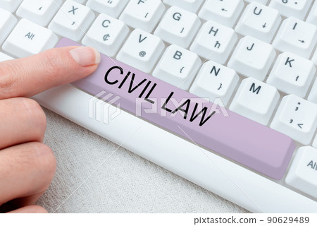 Writing displaying text Civil Law. Business overview Law concerned with private relations between members of community -49119 Writing displaying text Civil Law. Business overview Law concerned with private relations between members of community -49119 90629489
