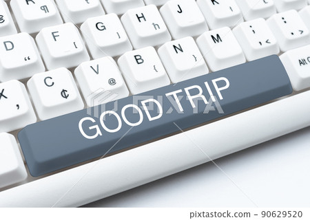 Text showing inspiration Good Trip. Business approach A journey or voyage,run by boat,train,bus,or any kind of vehicle -48680 Text showing inspiration Good Trip. Business approach A journey or voyage,run by boat,train,bus,or any kind of vehicle -48680 90629520