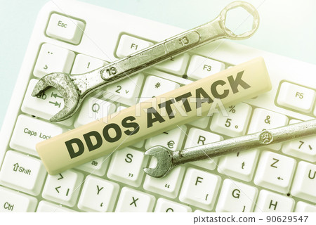 Handwriting text Ddos Attack. Internet Concept perpetrator seeks to make network resource unavailable Hand Pressing Screen Showing The Futuristic Technology. Handwriting text Ddos Attack. Internet Concept perpetrator seeks to make network resource unavailable Hand Pressing Screen Showing The Futuristic Technology. 90629547