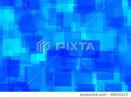 Blurred design that combines blue squares 90630223