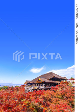 Kiyomizu Temple stage and autumn leaves Kiyomizu Temple stage and autumn leaves 90630736
