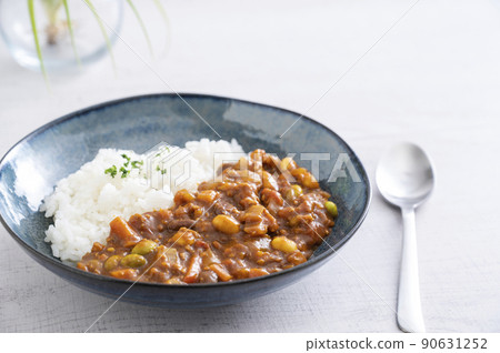 Bean curry rice 90631252