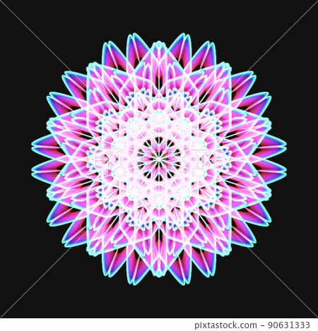 Geometric pattern Fractal pattern Mandala colorful icon Geometric pattern Fractal pattern Mandala colorful icon 90631333
