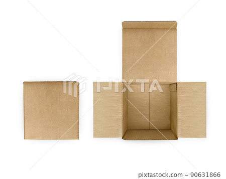 blank packaging boxes - open mockup, isolated on white background 90631866