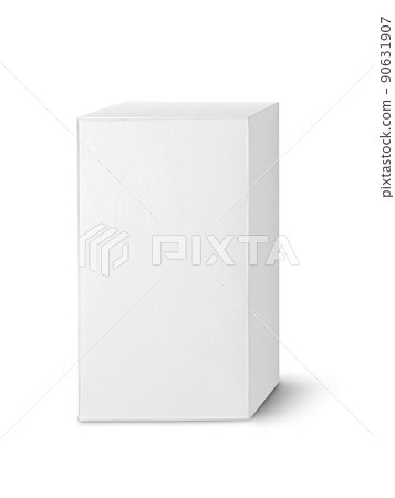 blank packaging white cardboard box isolated on white background ready for packaging design 90631907