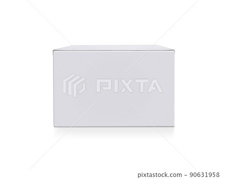 blank packaging white cardboard box isolated on white background ready for packaging design 90631958