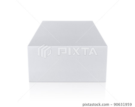 blank packaging white cardboard box isolated on white background ready for packaging design 90631959