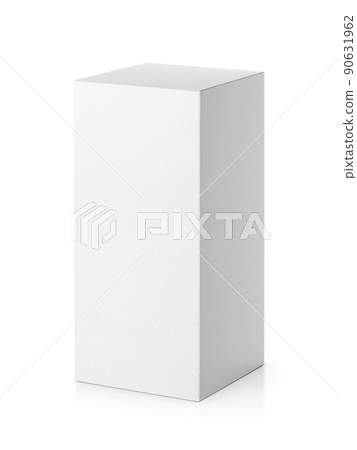 blank packaging white cardboard box isolated on white background ready for packaging design 90631962