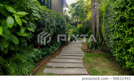 Thailand, Garden Path, Color Image, Copy Space, Day Thailand, Garden Path, Color Image, Copy Space, Day 90632491