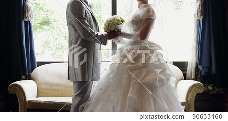 Pre-shooting of the bride and groom before the wedding Pre-shooting of the bride and groom before the wedding 90633460
