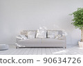 Room with white walls 2-2 90634726