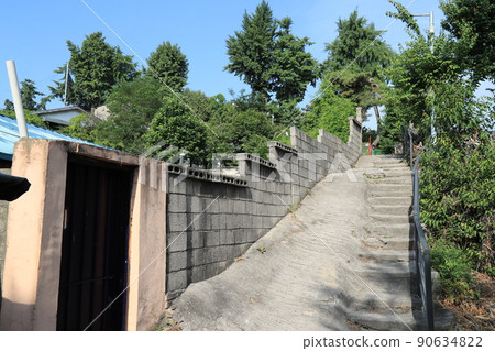 正陵谷、小巷、花園、夏季花卉 90634822