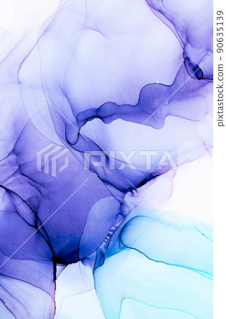 Marble ink abstract art from exquisite original painting for abstract background 90635139