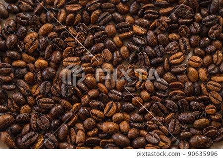 Medium roasted coffee beans up mocha Medium roasted coffee beans up mocha 90635996