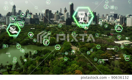 Green city technology shifting towards sustainable alteration concept 90636132