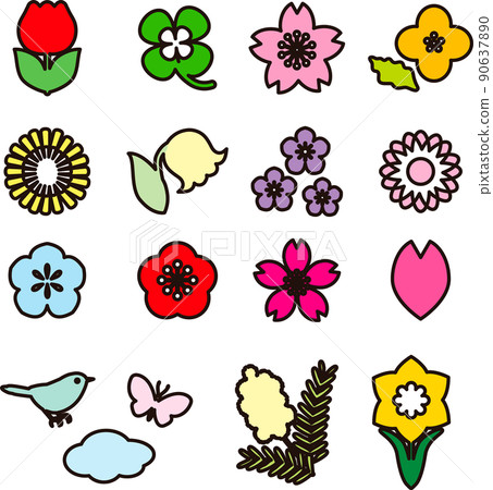 Flower icon, emoji, symbol, fashion, cute,... - Stock Illustration ...