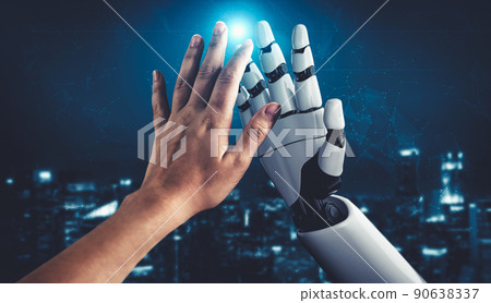 Future artificial intelligence and machine learning for AI droid robot or cyborg Future artificial intelligence and machine learning for AI droid robot or cyborg 90638337