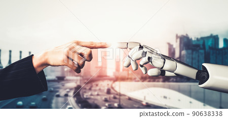 Future artificial intelligence and machine learning for AI droid robot or cyborg Future artificial intelligence and machine learning for AI droid robot or cyborg 90638338