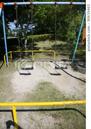 Dejimanishi Park with playset and baseball field 90639463
