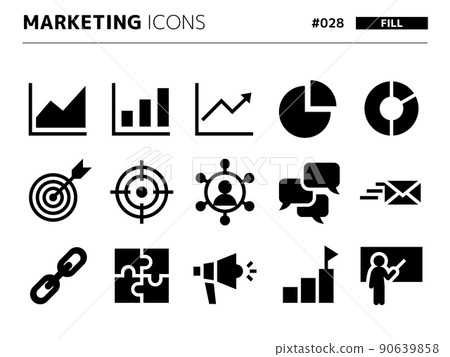 營銷相關的填充樣式圖標 set_028 90639858