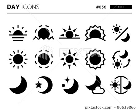 與早、日、夜相關的填充樣式圖標集_036 與早、日、夜相關的填充樣式圖標集_036 90639866
