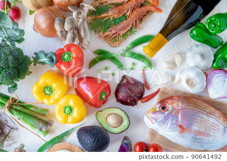 很多新鮮的食材 90641492