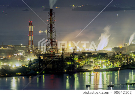 Mizushima industrial area at night Mizushima industrial area at night 90642102