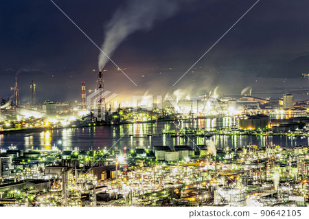 Mizushima industrial area at night Mizushima industrial area at night 90642105