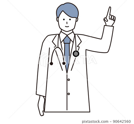 A doctor explaining the intestinal and intestinal function 90642560