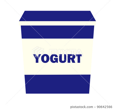 Simple blue and white yogurt pack 90642566