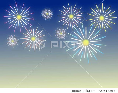 煙花背景素材壁紙夏日節日插畫 煙花背景素材壁紙夏日節日插畫 90642868